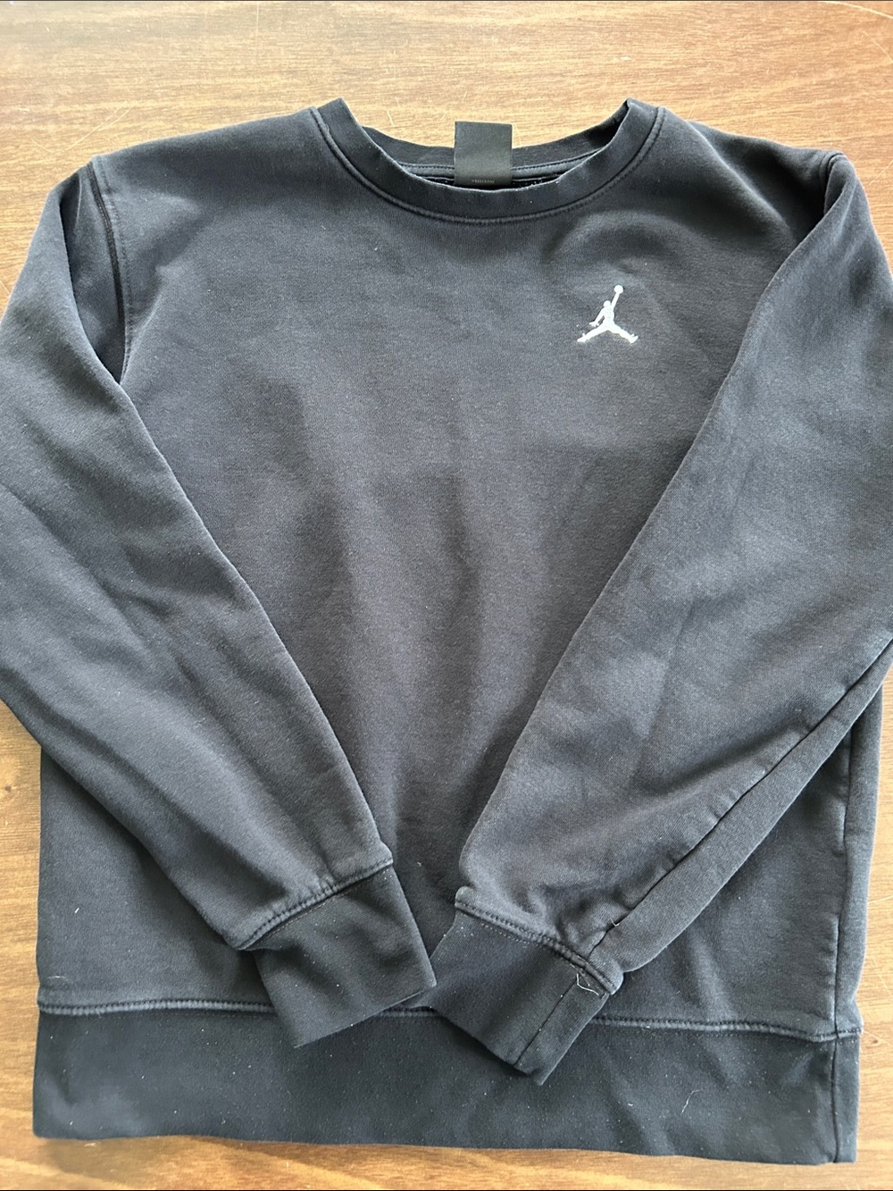 Jordan Black Crewneck Sweatshirt with White Jumpman